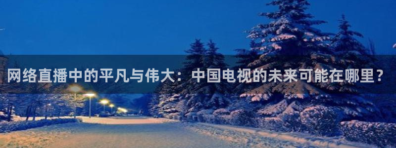 nba河豚体育直播：网络直播中的平凡与伟大：中国电视的未来可能在哪里？